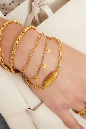 Armbandkette Herz Silber Edelstahl h5 Bild2